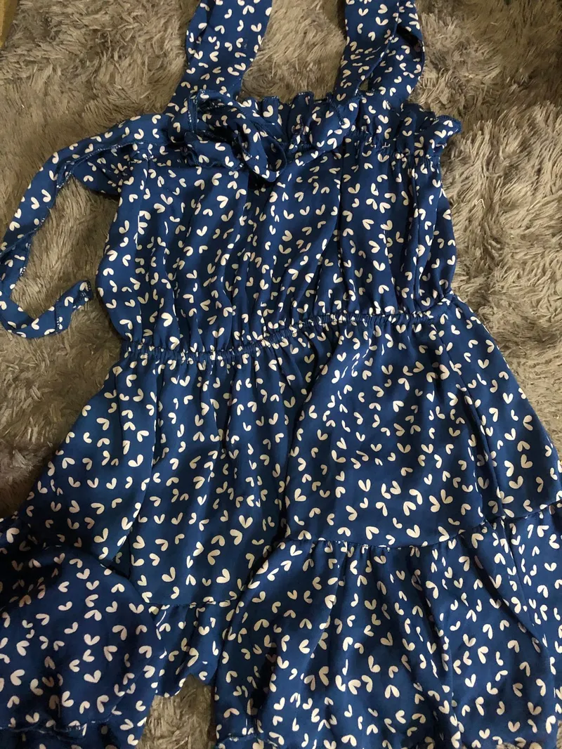 Casual Babydoll dress Wanita blue photo 1
