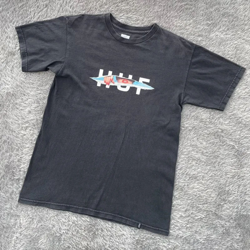 HUF Vintage Streetwear T-shirt Pria black photo 1