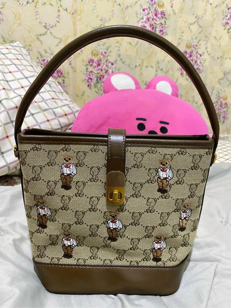 Vintage Crossbody Bag Wanita tan brown photo 1