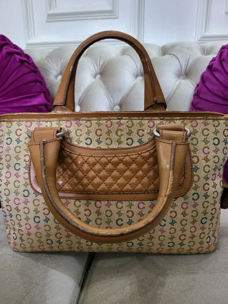 CELINE Vintage Handbag Wanita tan brown photo 1
