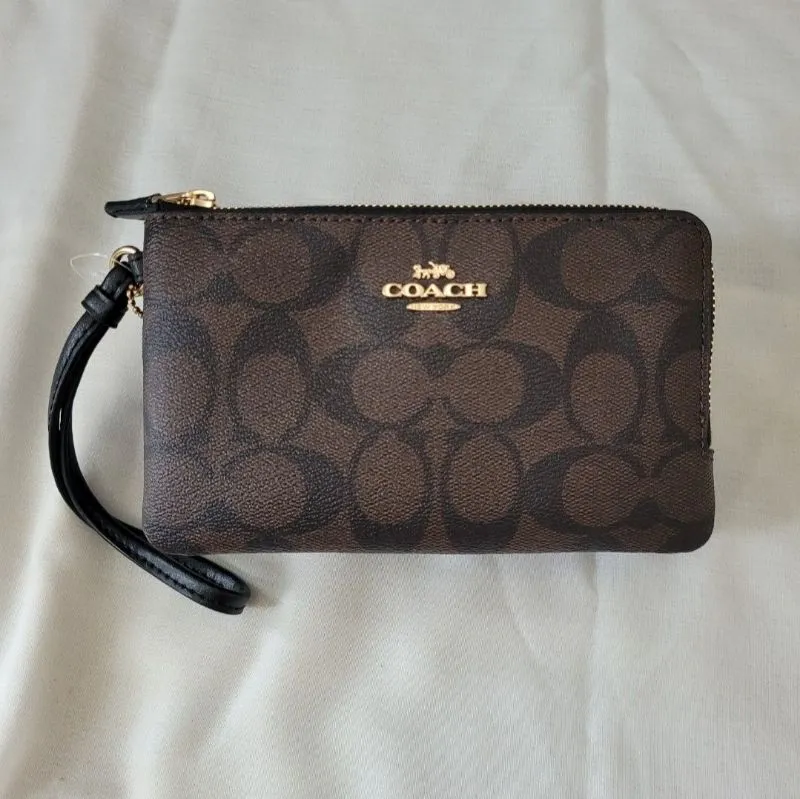 Coach Casual Wristlet Wanita brown black photo 1