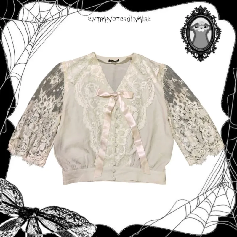 Japanese brand Lolita Coquette Blouse Wanita pink photo 1