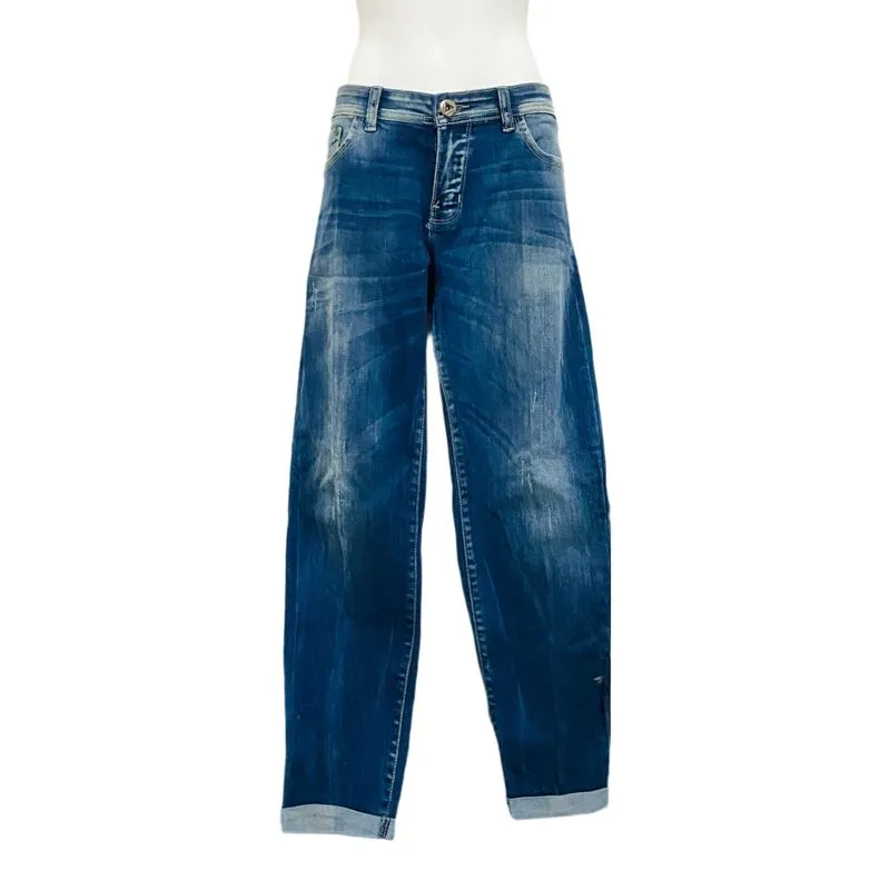 Pull & Bear Biker Casual Skinny jeans Wanita blue photo 1
