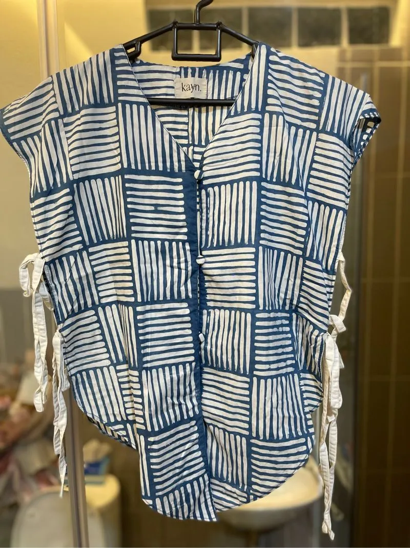 Casual Batik Shirt Wanita navy photo 1