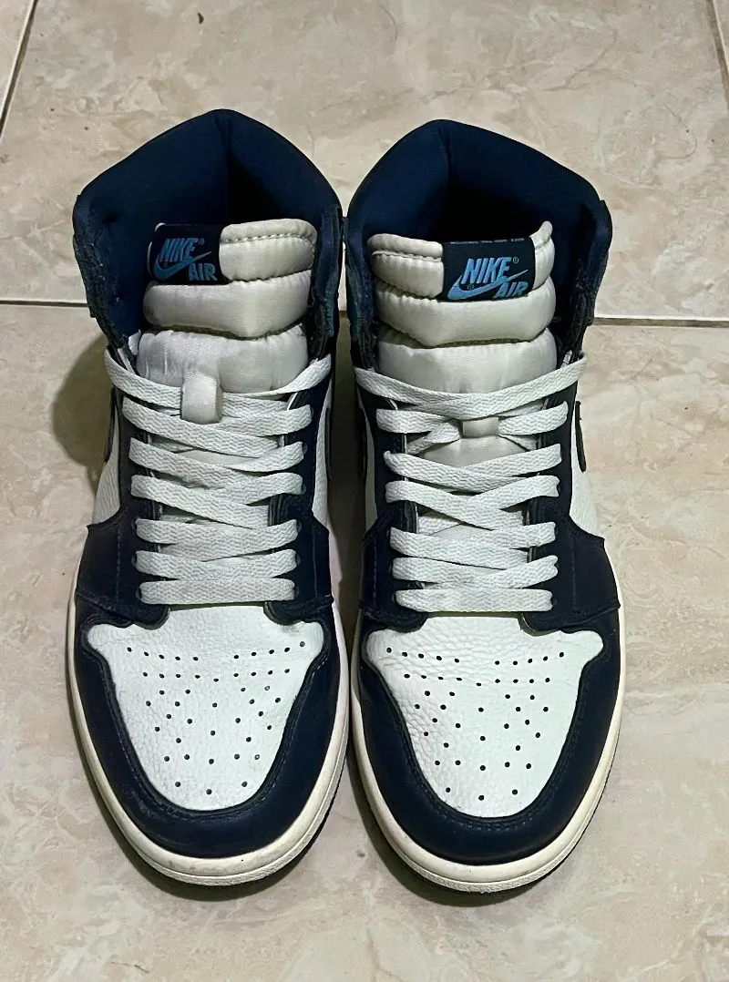 Nike Air Jordan Streetwear Sneakers Pria white blue photo 1