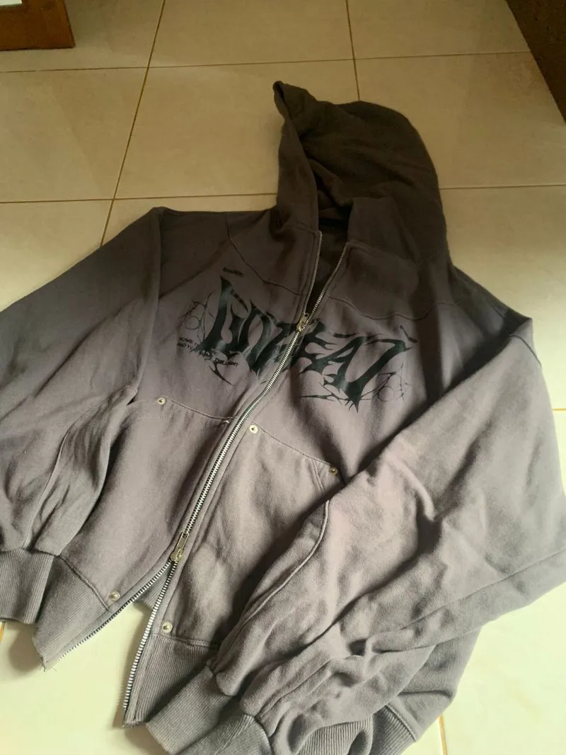Gozeal Streetwear Y2K Hoody Pria black gray photo 1