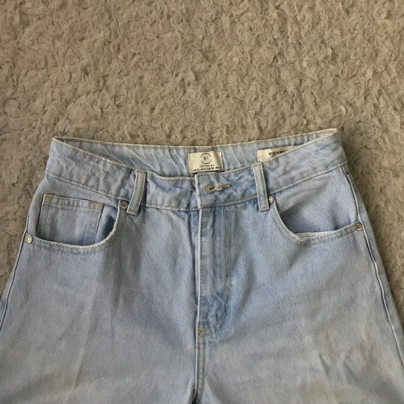 Cotton On Streetwear Casual Wide leg jeans Wanita white gray photo 1