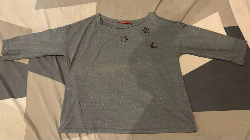 Esprit Vintage Casual T-shirt Wanita gray photo 1