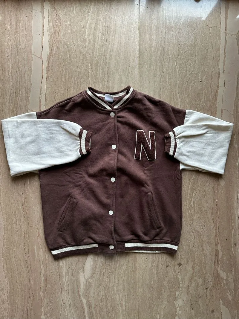 ZARA Streetwear Casual Bomber jacket Kids brown cream photo 1