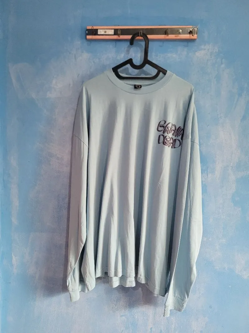 Brain Dead Streetwear Biker T-shirt Pria blue photo 1