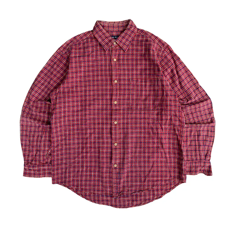 Uniqlo Minimalist Casual Casual shirt Pria burgundy photo 1