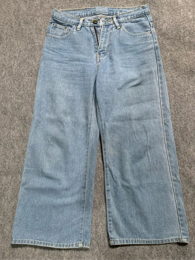 Vintage Casual Boyfriend jeans Wanita silver blue photo 1