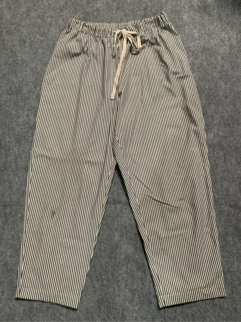 Vintage Casual Flare pants Wanita white blue photo 1
