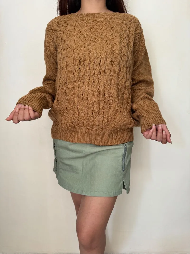 Casual Sweater Wanita brown photo 1