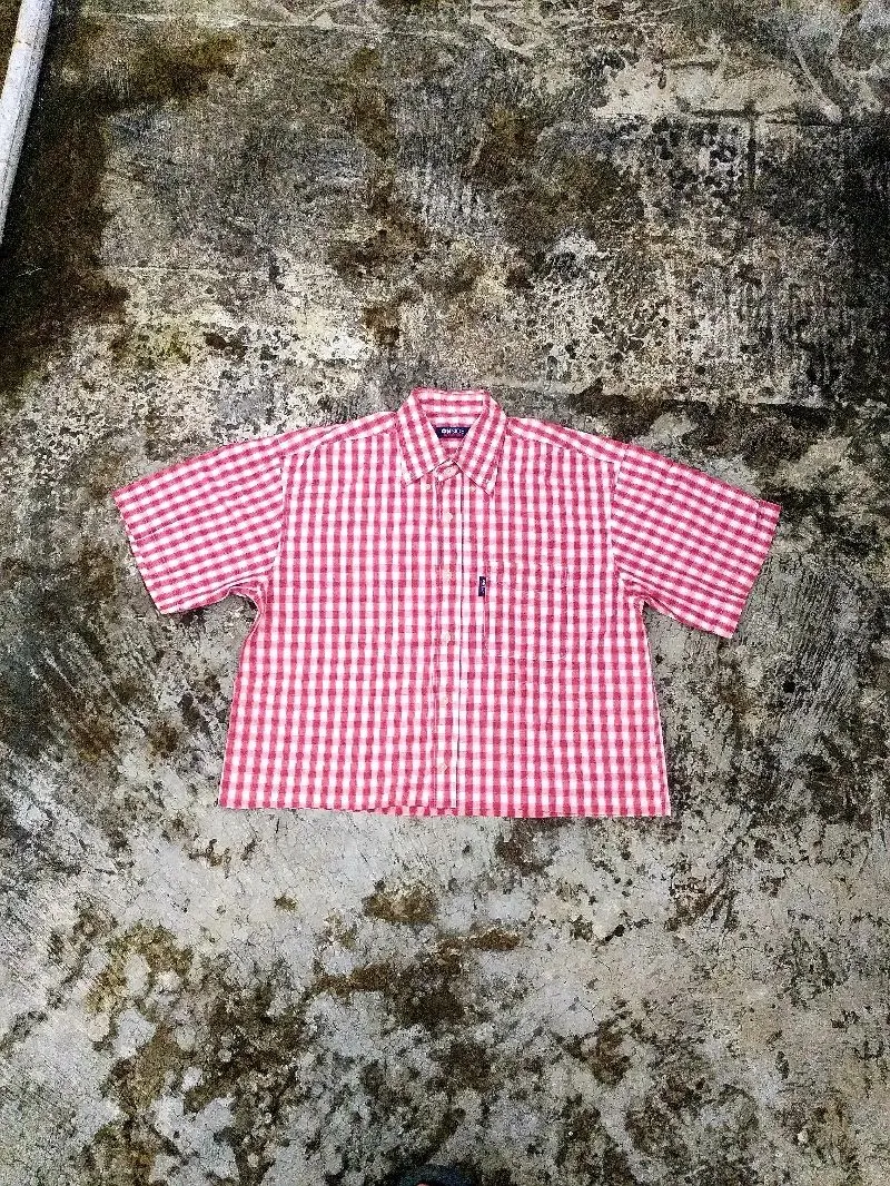 Good American Streetwear Casual Casual shirt Pria white red photo 1