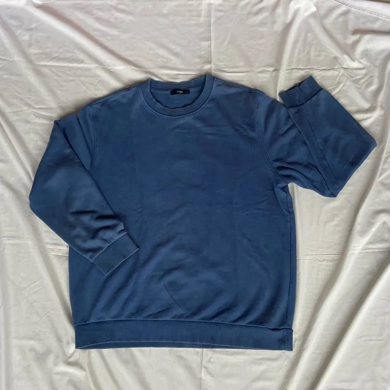 Streetwear Indie Sweater Pria blue photo 1