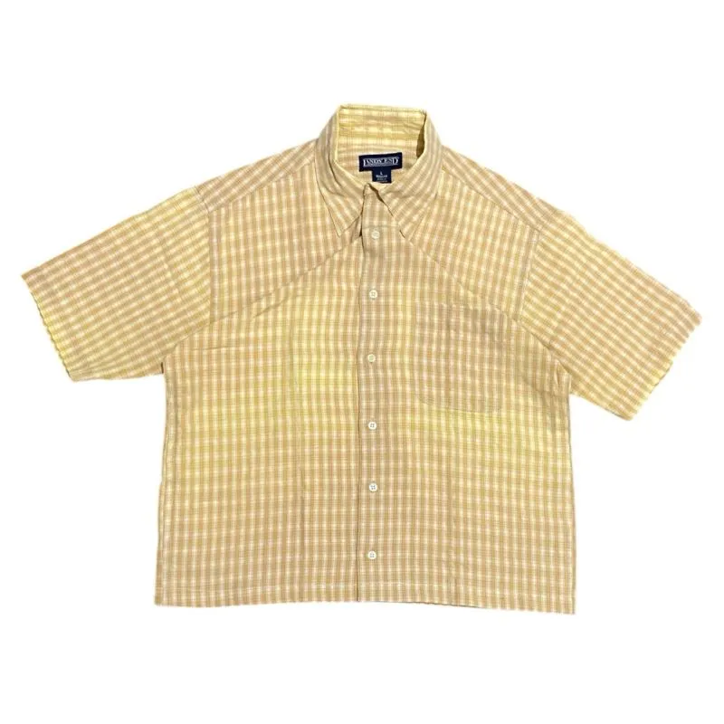 Uniqlo Y2K Skater Casual shirt Pria yellow photo 1
