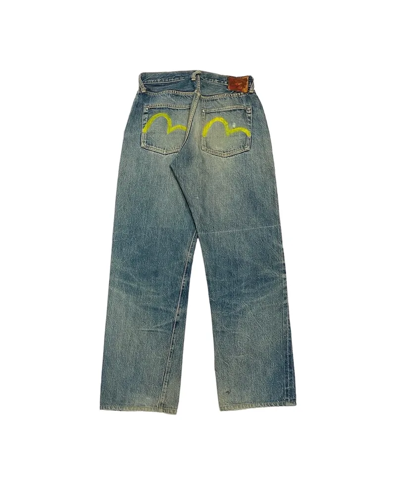 Evisu Streetwear Y2K Jeans Pria navy blue photo 1