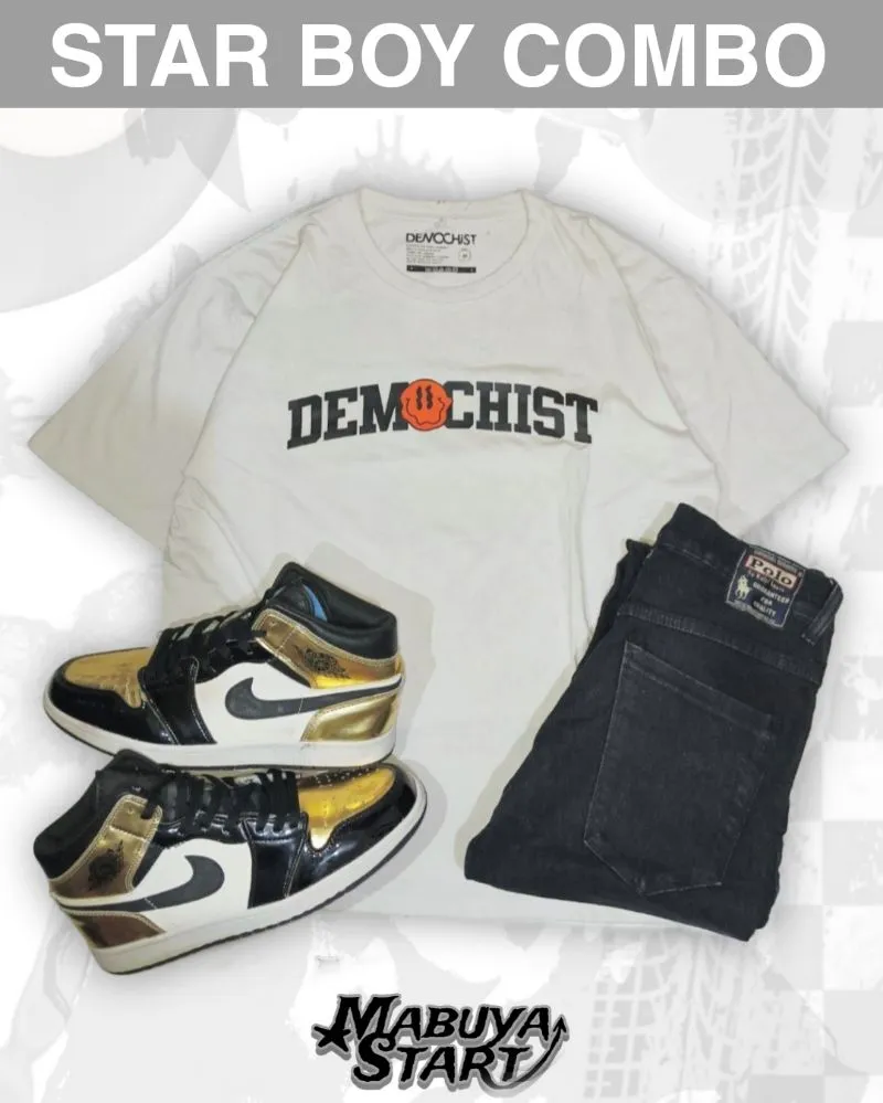 Uniqlo Y2K Casual T-shirt Pria white black photo 1