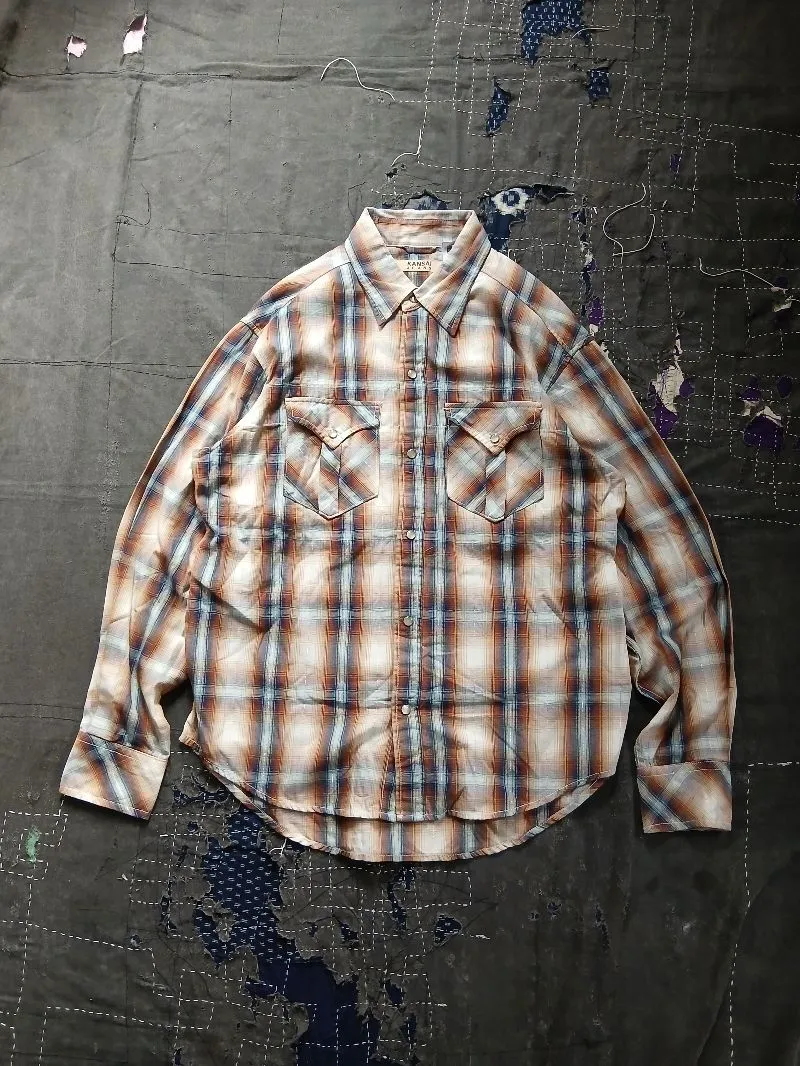 Kansai Yamamoto Vintage Streetwear Formal shirt Pria tan brown photo 1