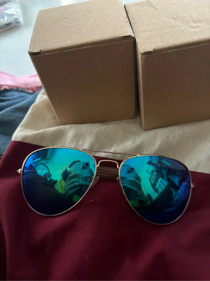 Casual Glass Pria gold blue photo 1