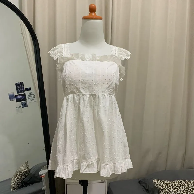 Fairy Coquette Cami top Wanita white photo 1