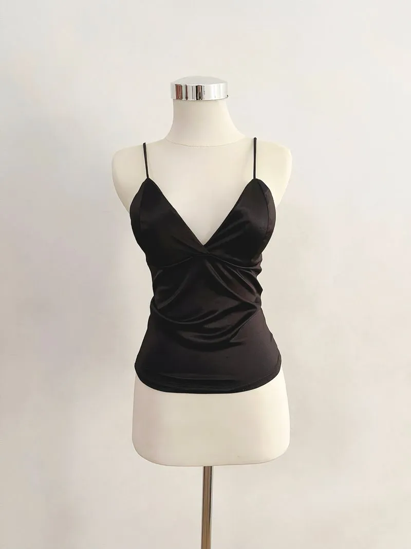 Goth Casual Cami top Wanita black photo 1