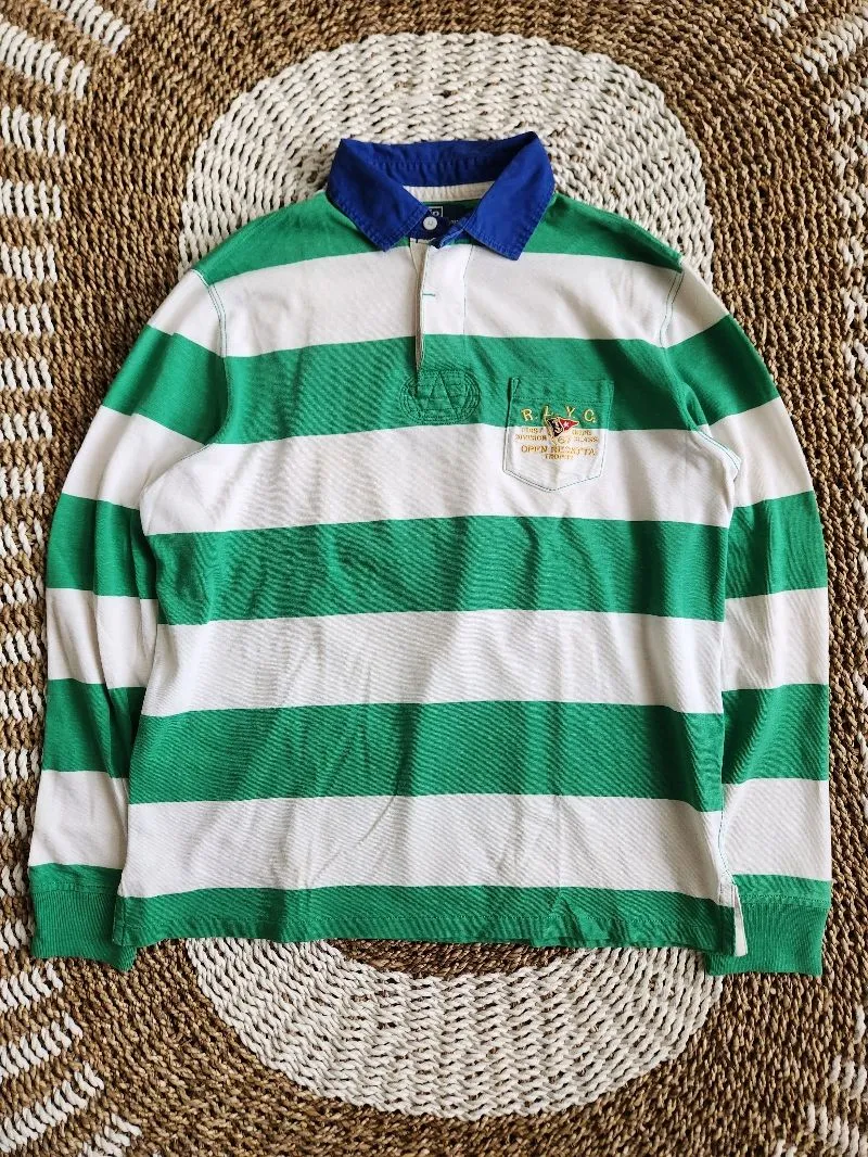 Polo Ralph Lauren Vintage Polo shirt Pria white navy photo 1