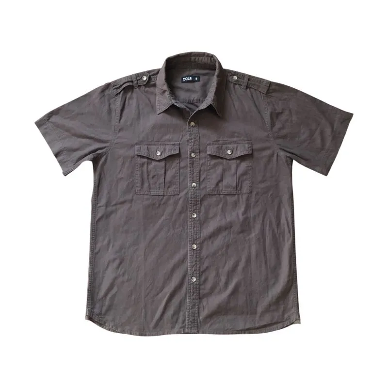 Minimalist Casual Casual shirt Pria green photo 1