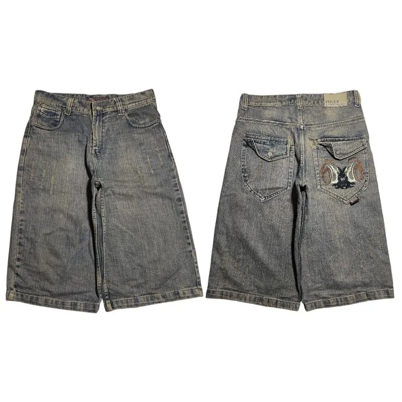 Japanese brand Y2K Short Pria navy brown photo 1