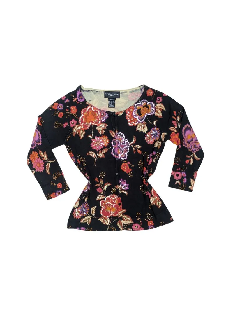 Vintage Fairy Cardigan Wanita red black photo 1