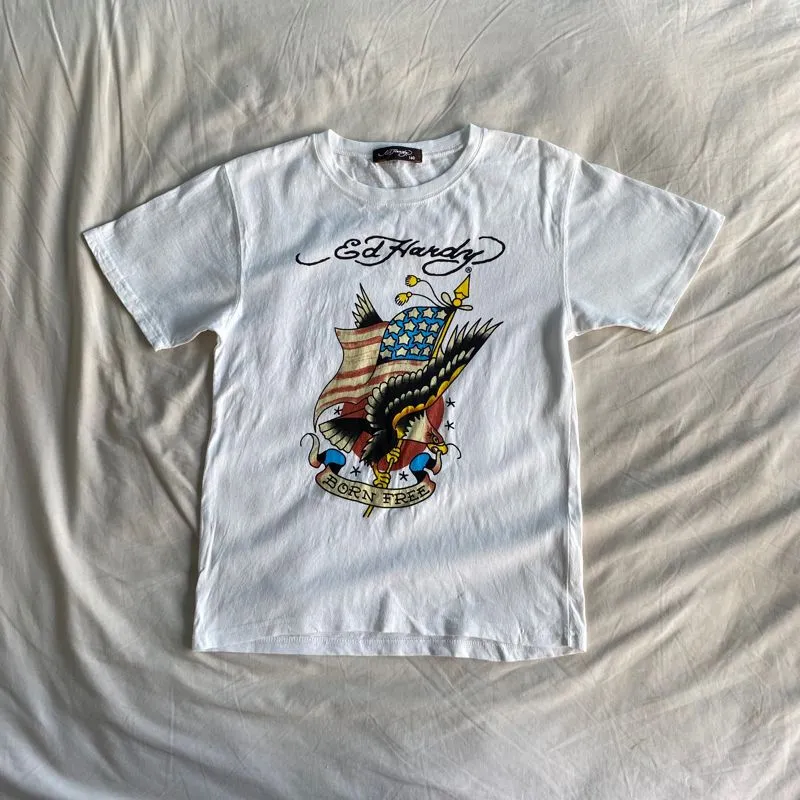 Ed Hardy Y2K T-shirt Wanita white photo 1
