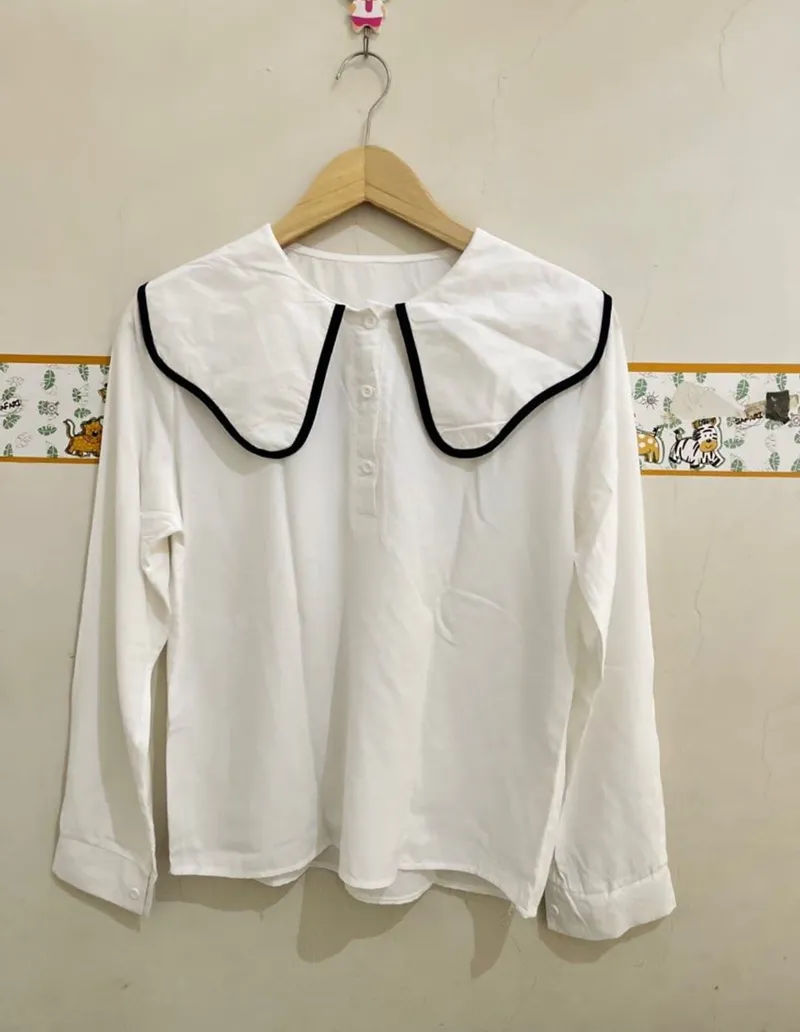 Casual Blouse Wanita white photo 1