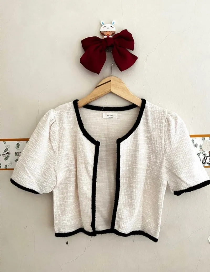 Casual Cardigan Wanita white photo 1