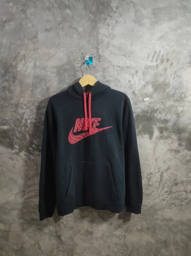 Nike Vintage Casual Hoody Pria black red photo 1