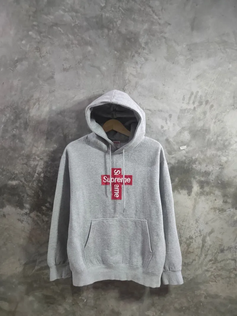 Supreme Vintage Casual Hoody Pria red gray photo 1