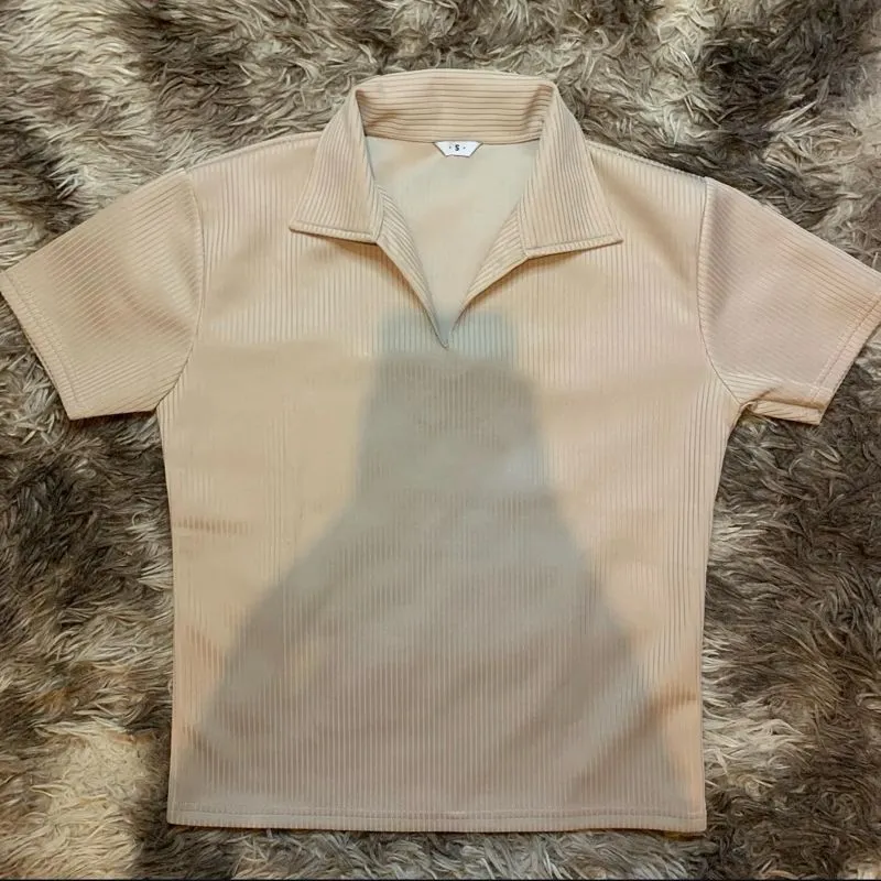 Coquette Casual T-shirt Wanita cream photo 1