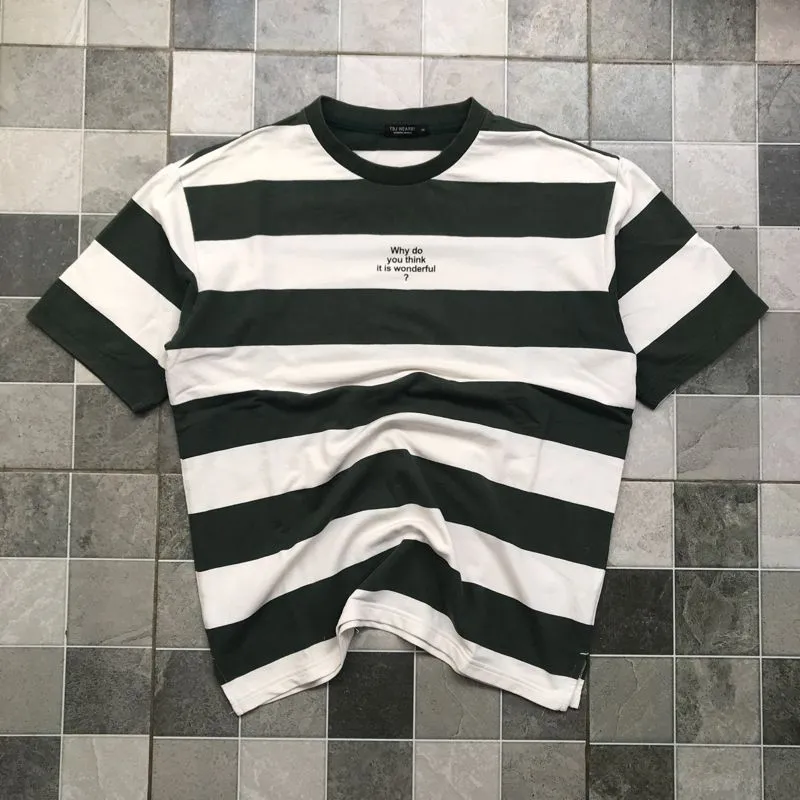 TBJ Nearby Casual T-shirt Pria white green photo 1