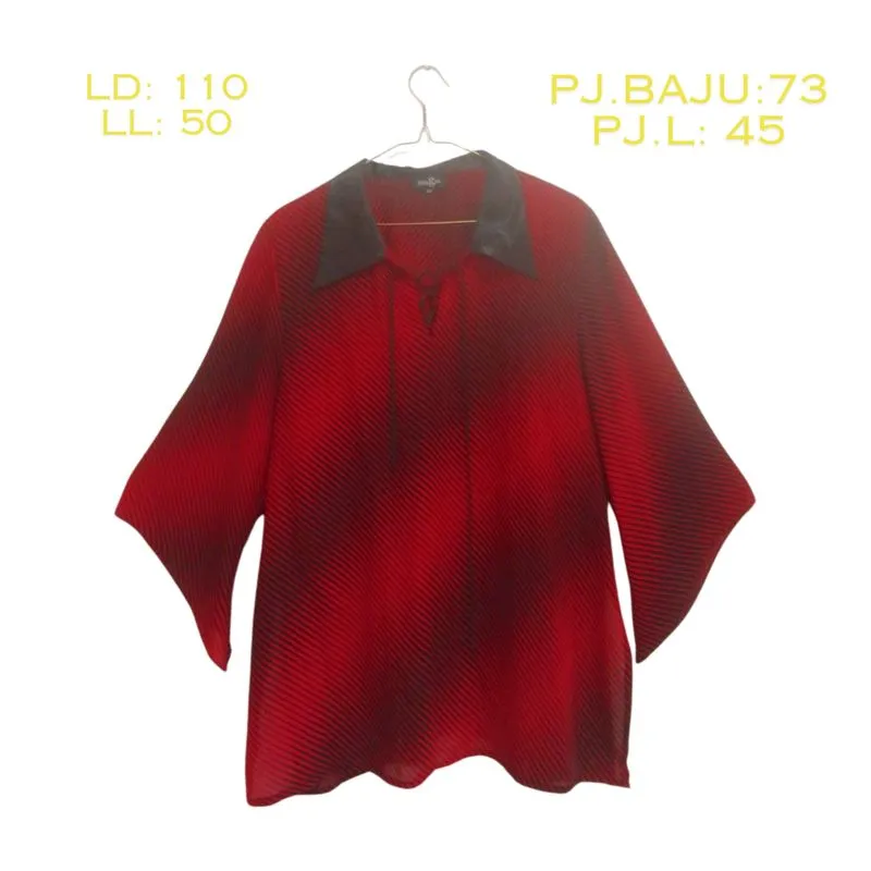 Blouse Wanita red black photo 1