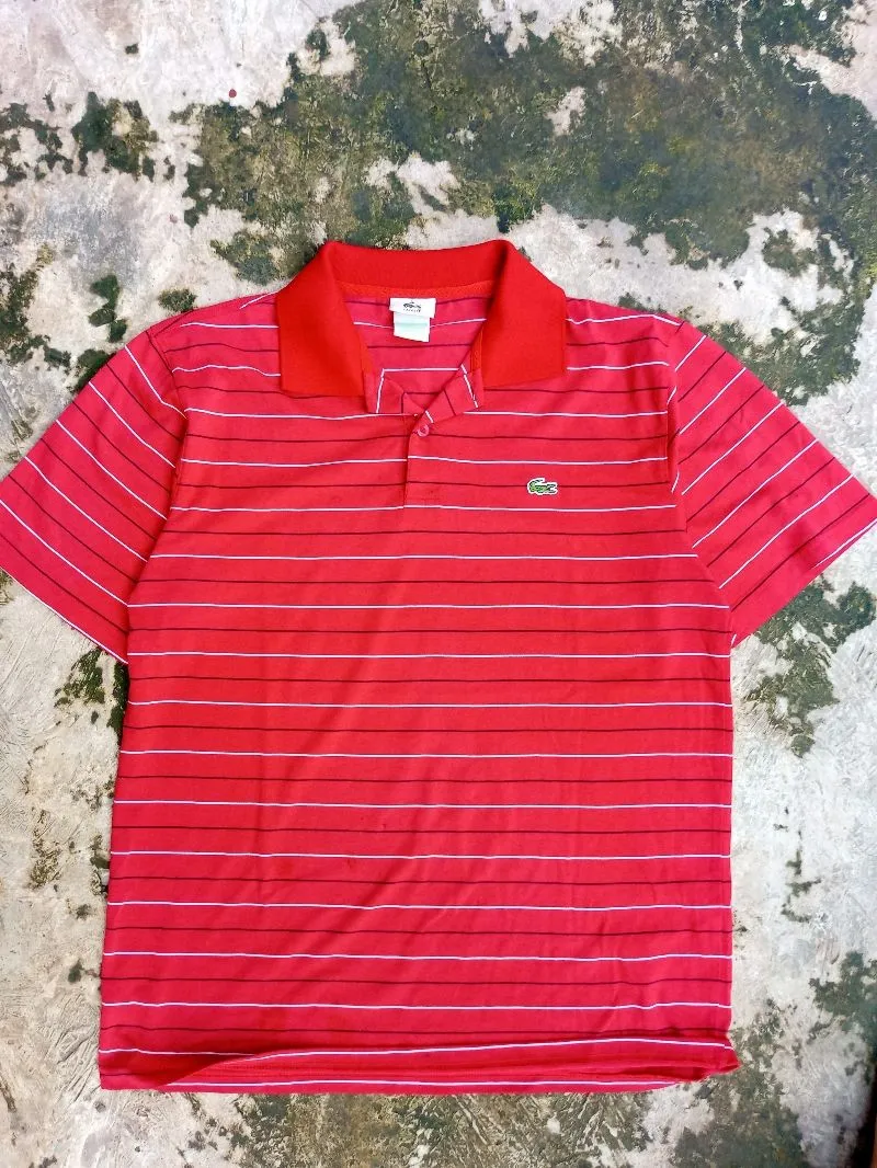 Lacoste Vintage Streetwear T-shirt Pria red photo 1