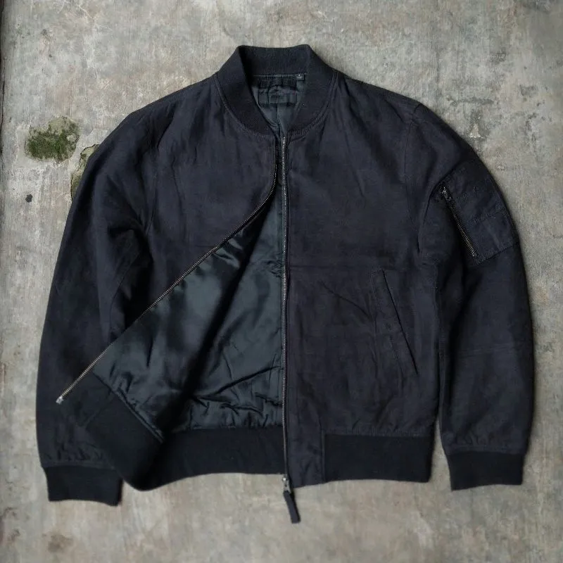 Uniqlo Casual Bomber jacket Pria black photo 1