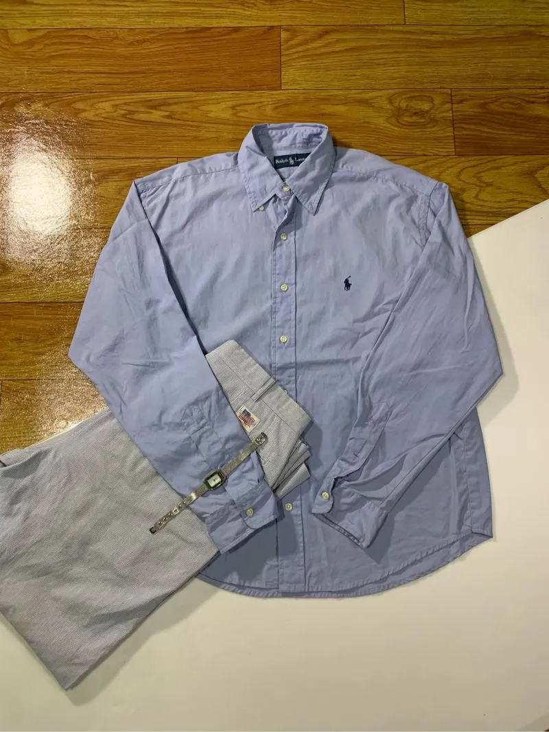Polo Ralph Lauren Minimalist Casual Formal shirt Pria blue photo 1