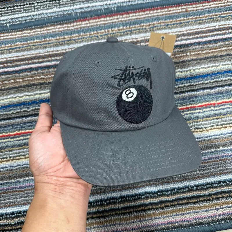 Stussy Vintage Streetwear Hat Pria gray photo 1