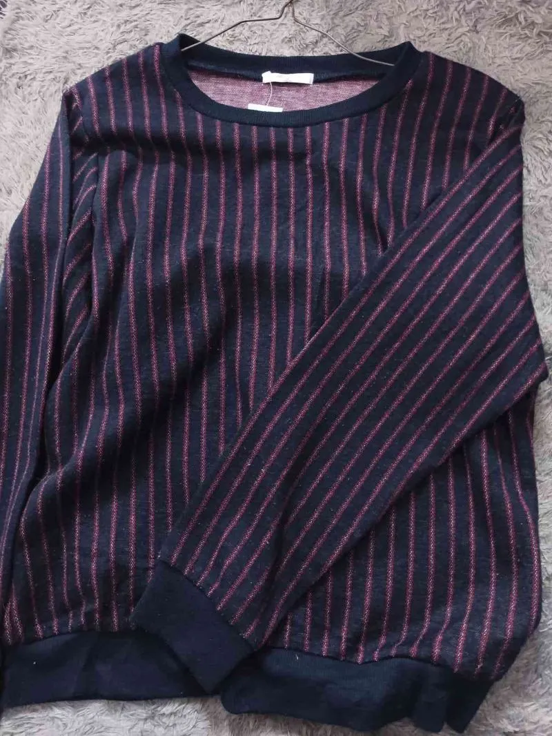 Casual Wanita burgundy navy photo 1