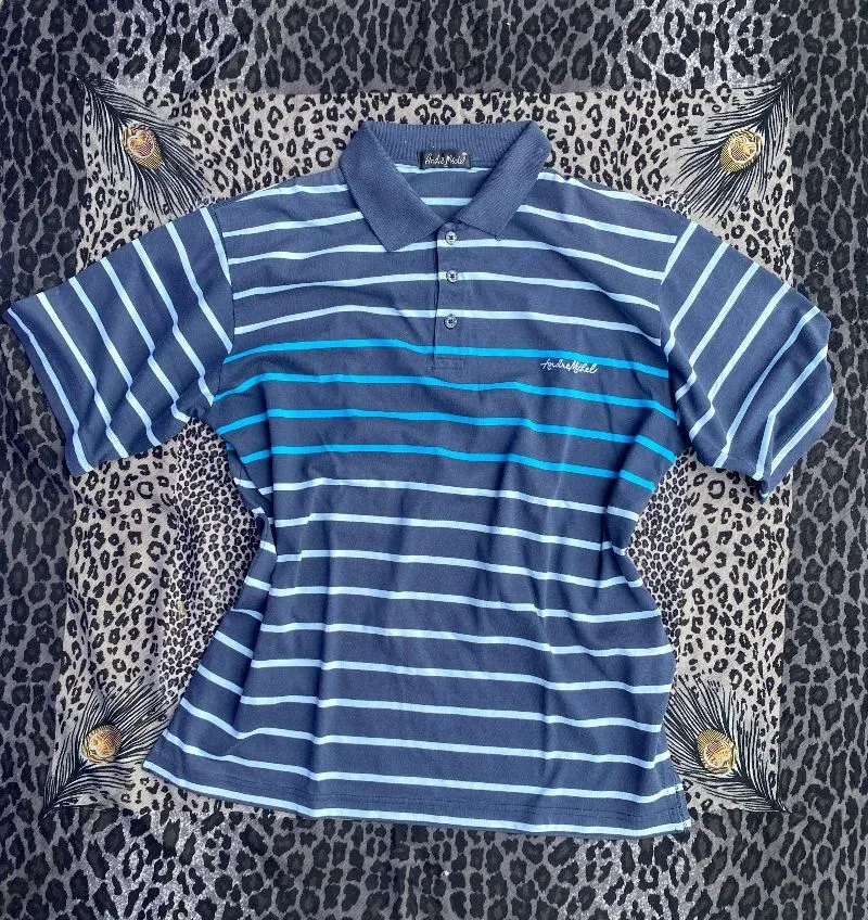 Japanese brand Vintage Polo shirt Pria navy blue photo 1