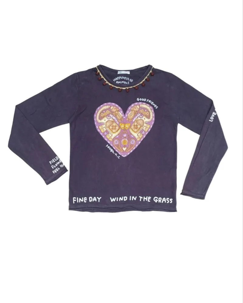 ROUGH & ROAD Vintage Indie Shirt Wanita purple photo 1