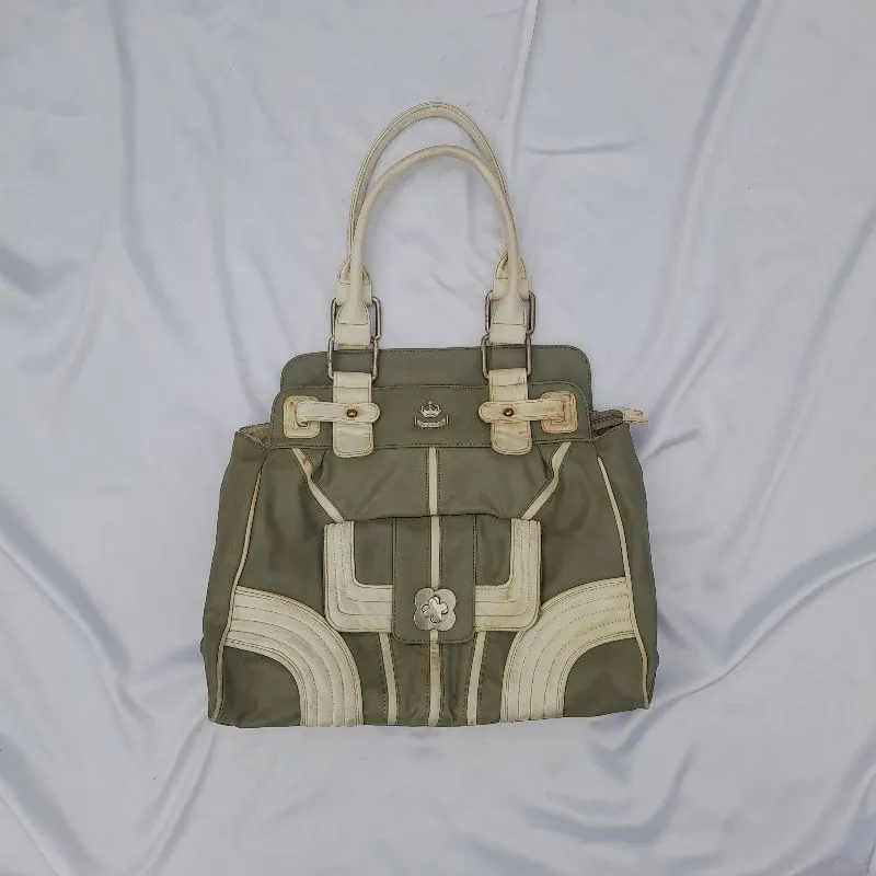 Vintage Messenger bags & Satchel Wanita green cream photo 1
