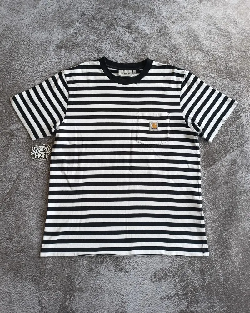 Carhartt Streetwear Casual T-shirt Pria white black photo 1