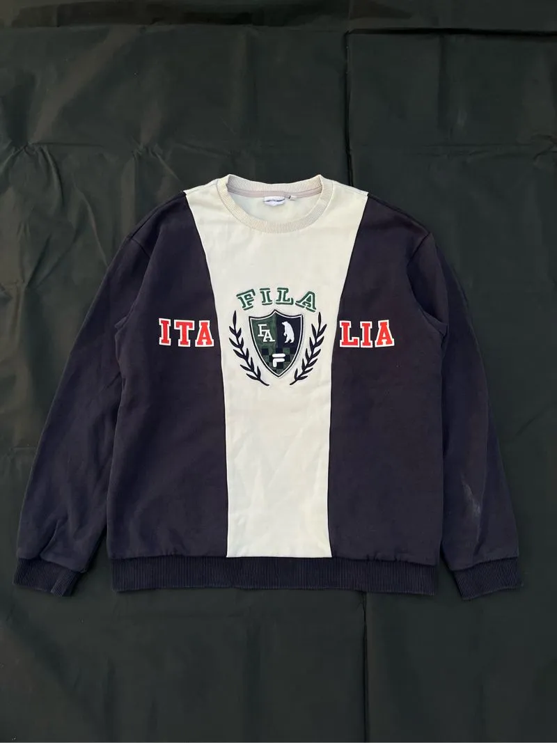 Fila Casual Sweater Pria white navy photo 1