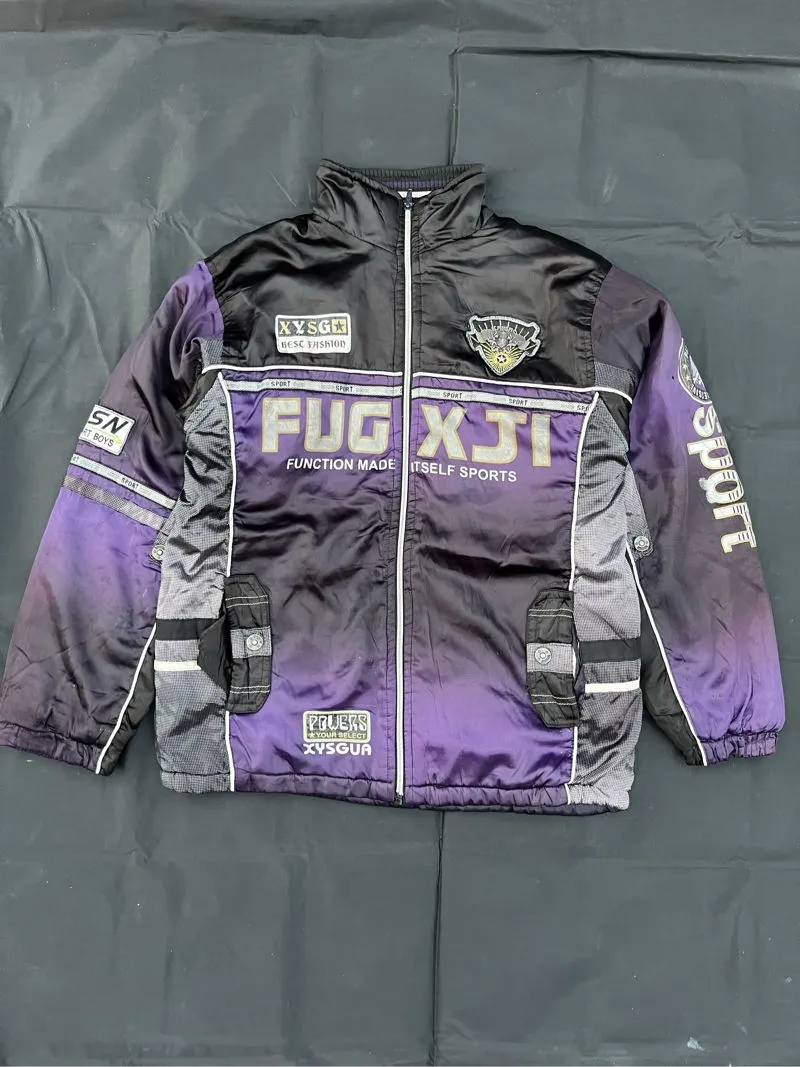 Le Coq Sportif Biker Casual Puffer jacket Pria purple photo 1